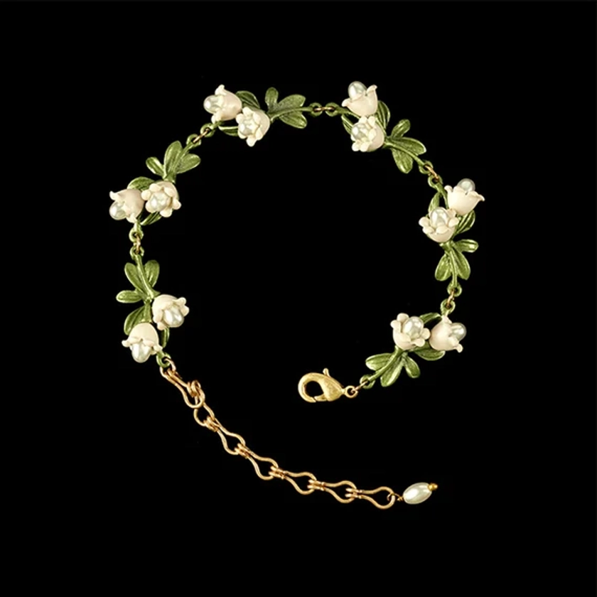 Lily of the valley bracelet, Adjustable floral bracelet for women, Accessories, Gift For Her, Wedding Gift