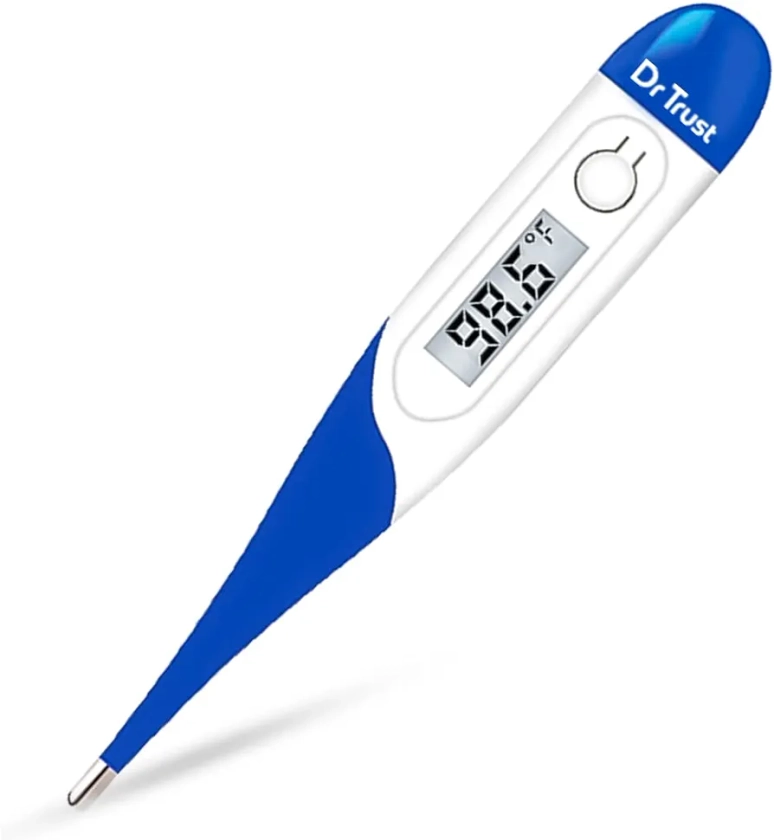Dr Trust (USA) Waterproof Flexible Tip Digital Thermometer (White) 604 : Amazon.in: Health & Personal Care