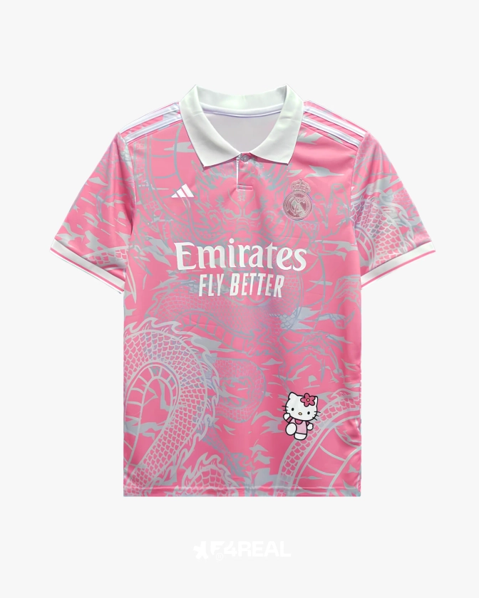 Real Madrid Hello Kitty Pink Dragons Jersey