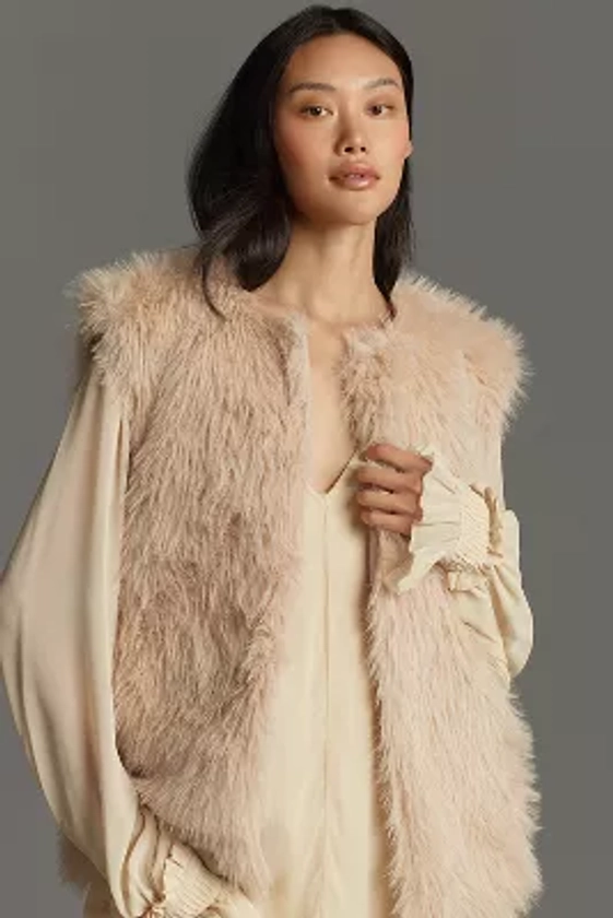 By Anthropologie Faux Fur Vest