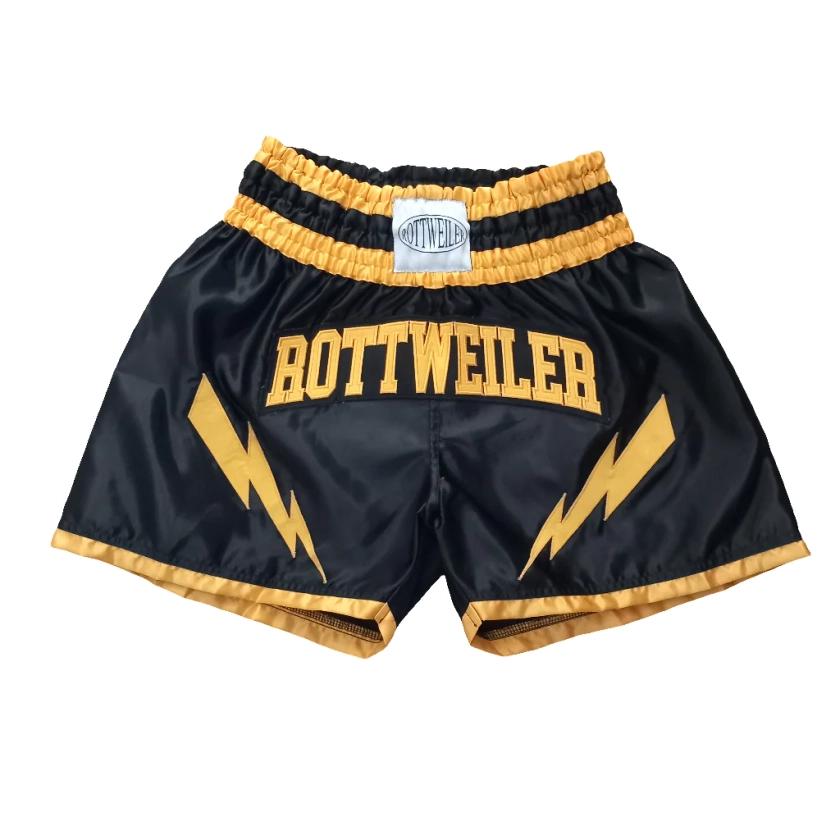 Rottweiler 'lightning' black muay thai shorts