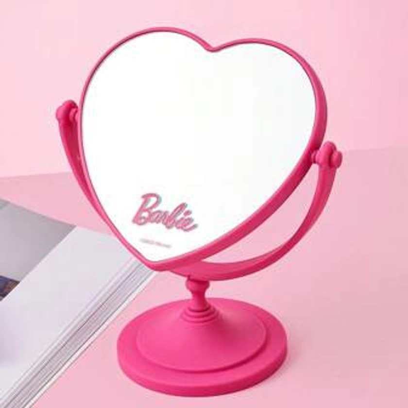 Miniso Miroir de maquillage en forme de cœur à double face de la série Barbie Sunlight Shiny | Mode en ligne | SHEIN FRANCE