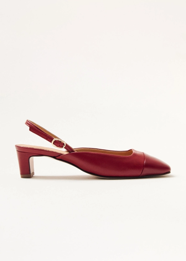 Lindy Bliss Red Leather Pumps | ALOHAS