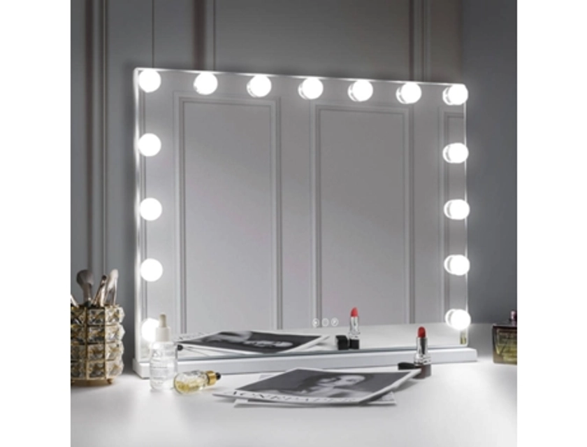 Espelho de Maquilhagem Hollywood com Luzes FENCHILIN Mesa-Parede (58x46 cm) | Worten.pt
