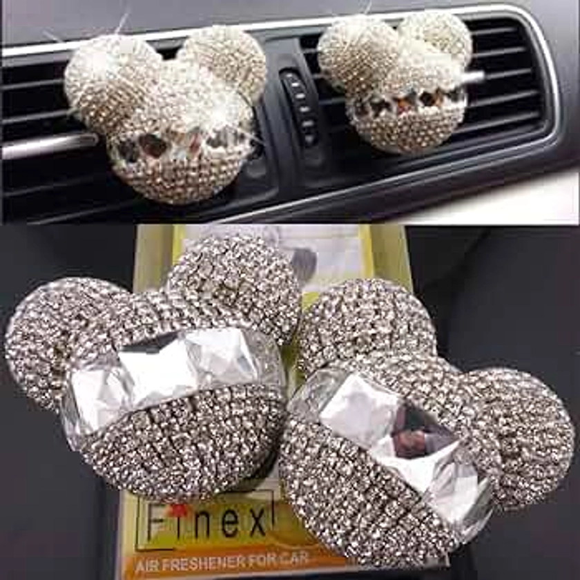 2pcs Mickey Mouse Car Fragrance Air Freshener Auto Vent Perfume Diffuser