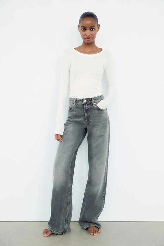 TRF WIDE-LEG MID-WAIST JEANS