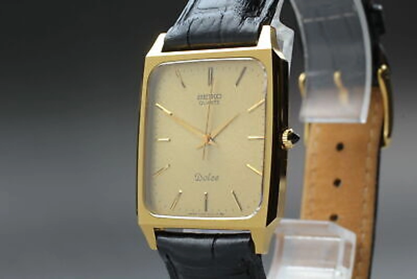 Vintage [Near MINT] Seiko Dolce 7731-5110 Gold Dial Quartz Mens Watch From JAPAN | eBay