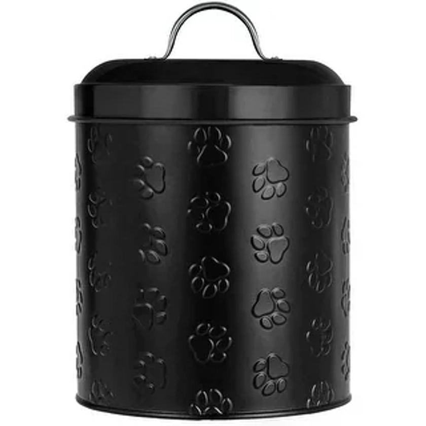 Medium Black Metal Food Canister 104oz | Overstock.com Shopping - The Best Deals on Storage Canisters | 42130611