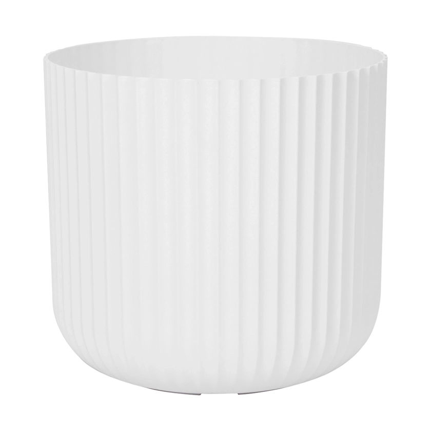 30cm Linear Plastic Pot - White