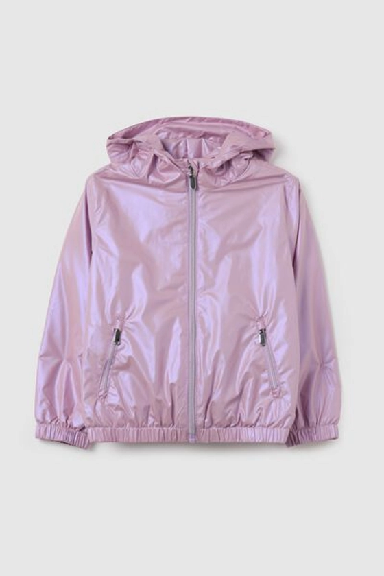 OVS KIDS Girl's Lilac Short shiny-effect waterproof jacket | OVS