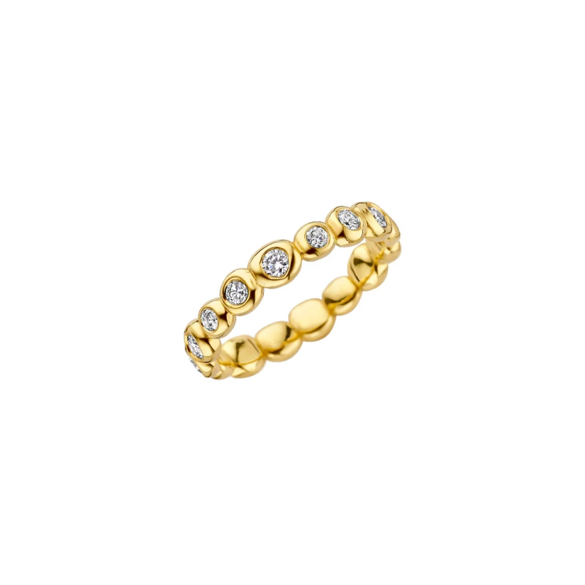 Pebble Eternity Ring, Luxury Lab Grown Diamond Ring by Kimaï