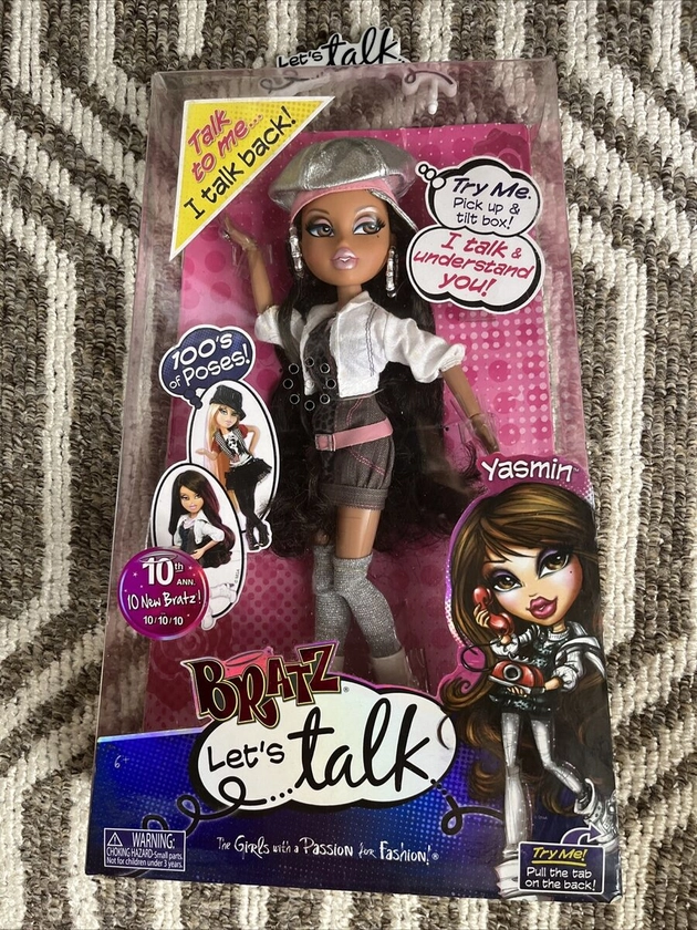 Bratz Let's Talk Yasmin Tenth Anniversary 12” 2010 NIP