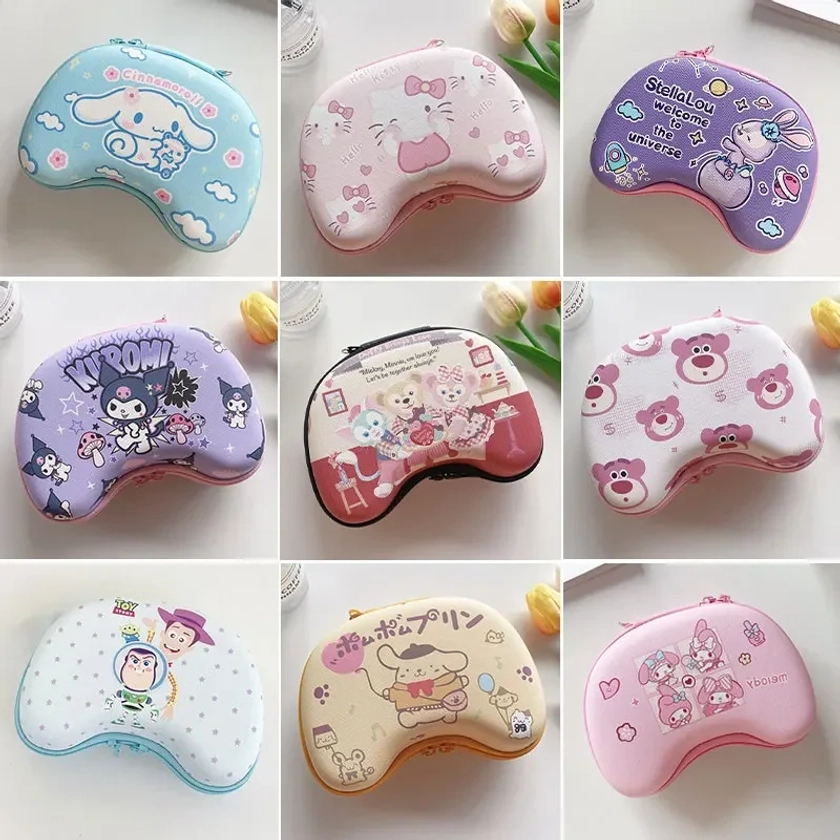 Sac de rangement de manette de jeu de dessin animé mignon, étui de protection portable, boîte de couverture de manette de jeu, PS5, PS4, Xbox, Switch Pro, voyage