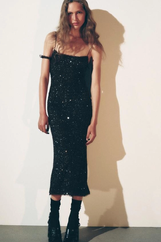 ZW COLLECTION SEQUINNED SLIP DRESS