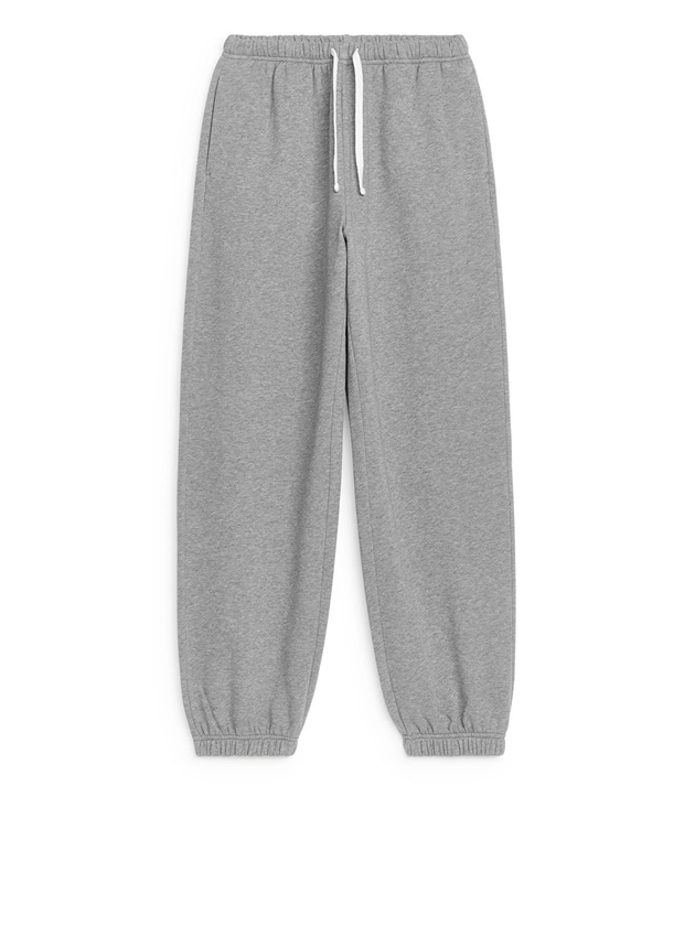 Relaxed Cotton Sweatpants - Grey - ARKET PL