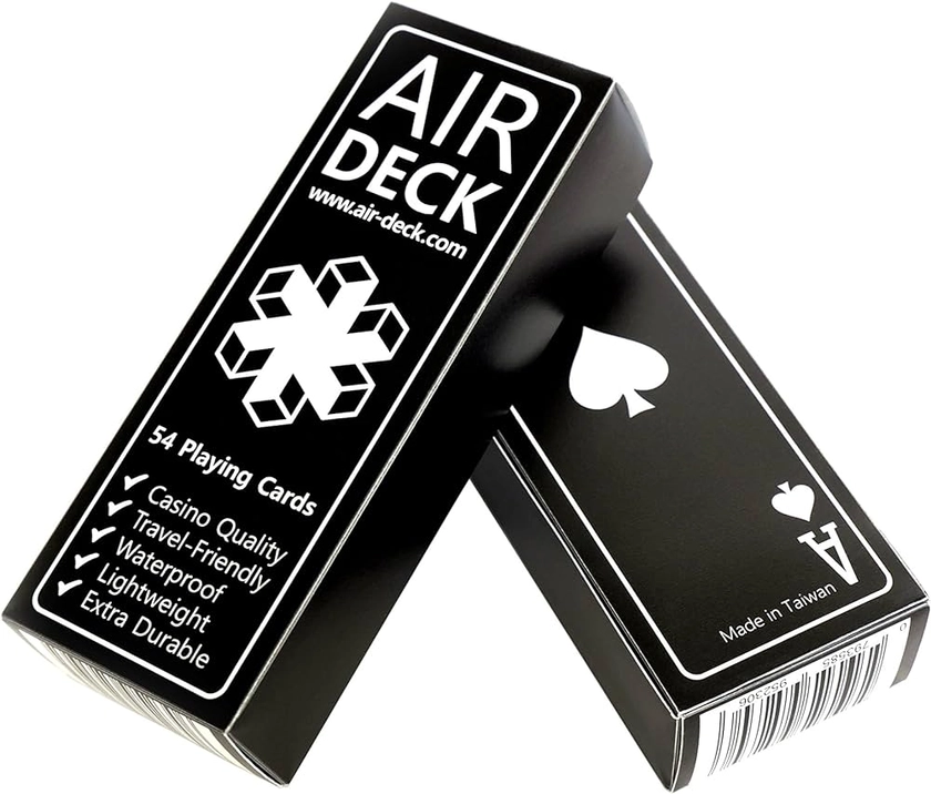 Air Deck: The Ultimate Travel Playing Cards (BLACK - 1 DECK)