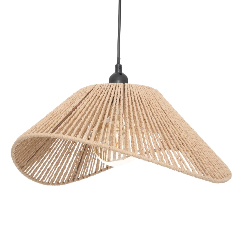 Suspension Myha en corde D 45 cm Beige - ATMOSPHERA | Leroy Merlin