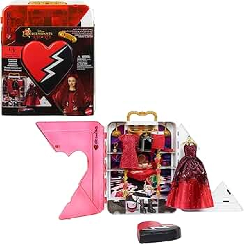 Mattel Disney Descendants: The Rise of Red, Closet Playset with Exclusive Clothes & Accessories, Red’s Rise & Rebel Toy Closet