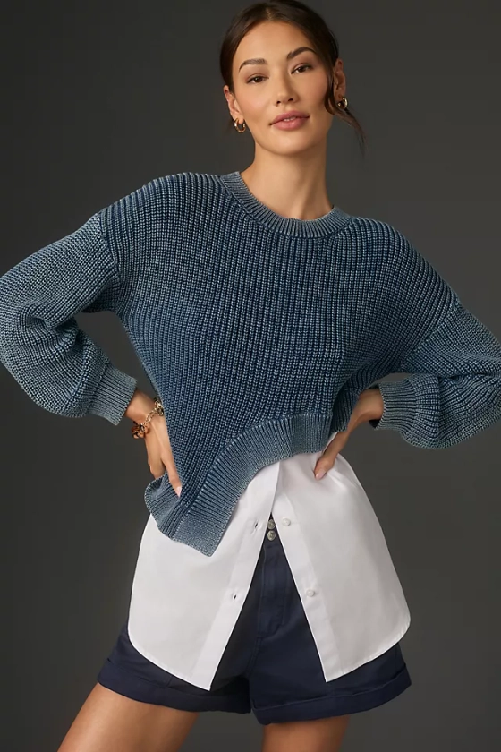 Pilcro Asymmetrical Twofer Sweater