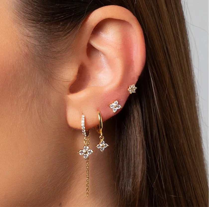 Lucky Clover Earrings Set