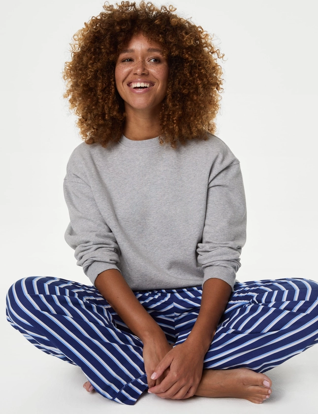 Cool Comfort™ Striped Pyjama Set | Body by M&S | M&S