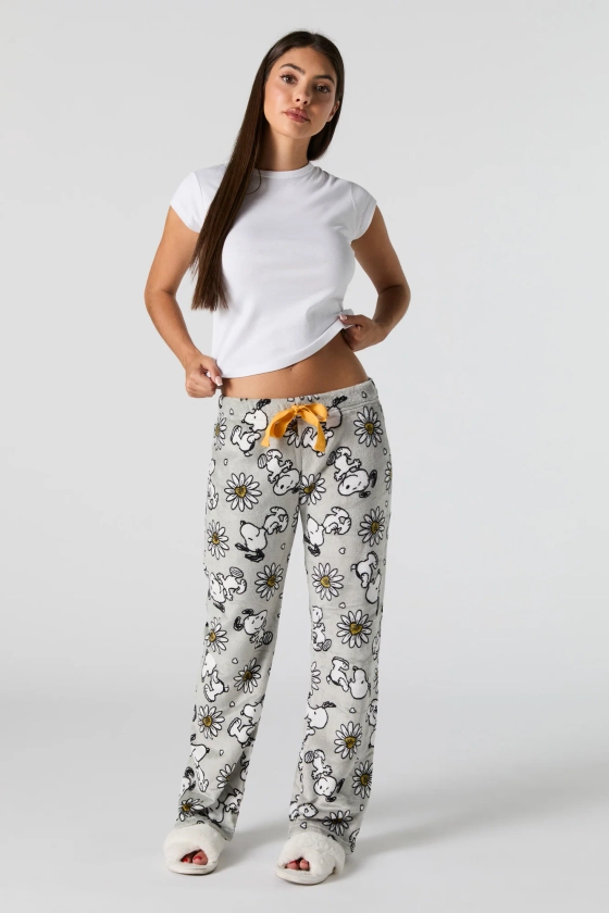 Printed Plush Pajama Pant