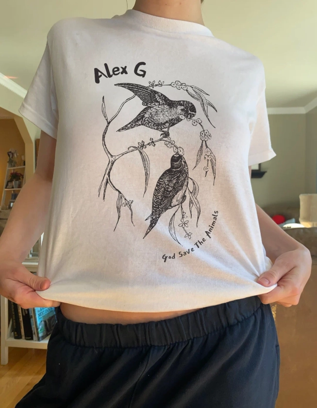 Alex G Shirt- God Save the Animals Birds- Alex G Merch- Minimalist Line Art Band Tee- Alex G Hoodie- Unisex Heavy Cotton Tee