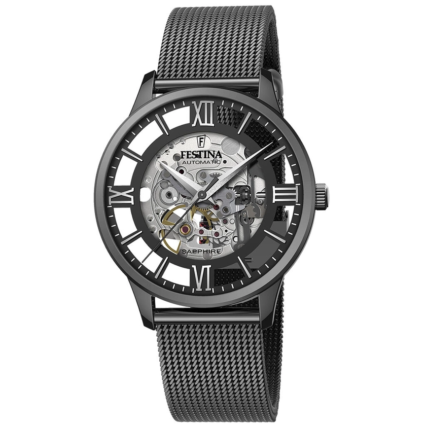 Montre Festina Skeleton Automatic Blanc