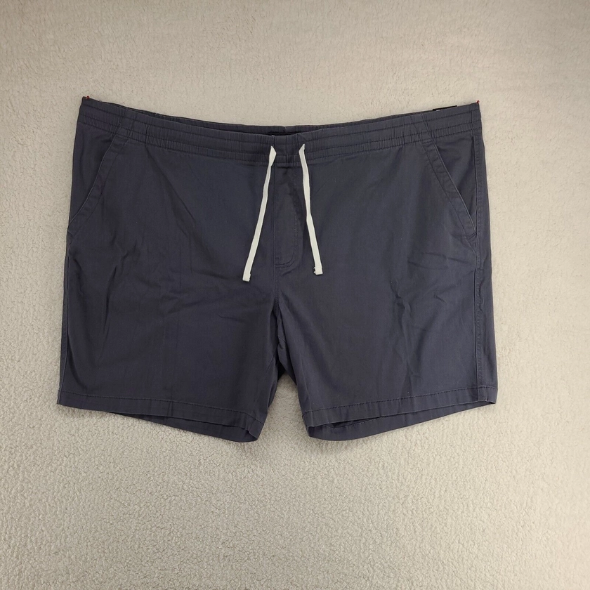 Iron Co Drawstring Shorts Blue Grey 5XL 54-56 NWT 3 pockets elastic band Men&#039;s