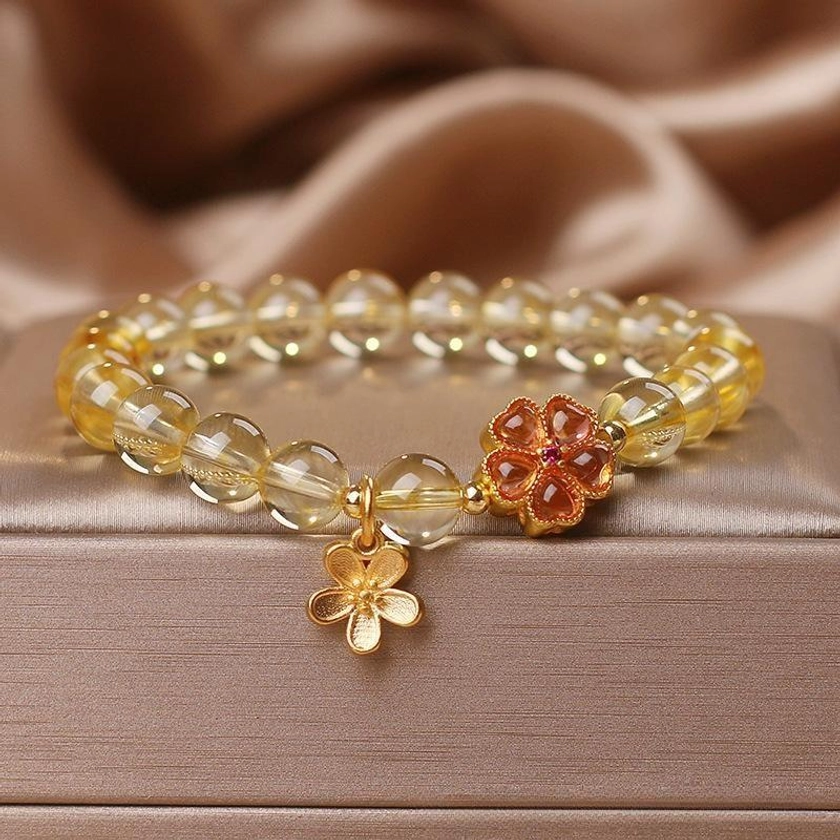 Bracelet Citrine – Fleur de Tiaré