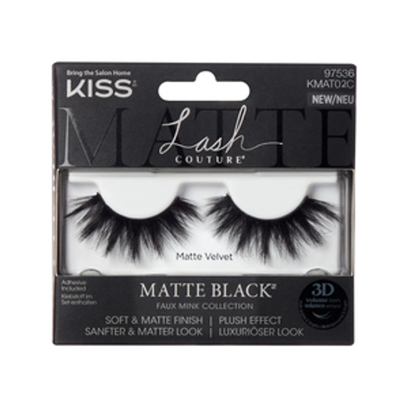 Kiss Lash Couture Matte Black Matte Velvet 2 Pair