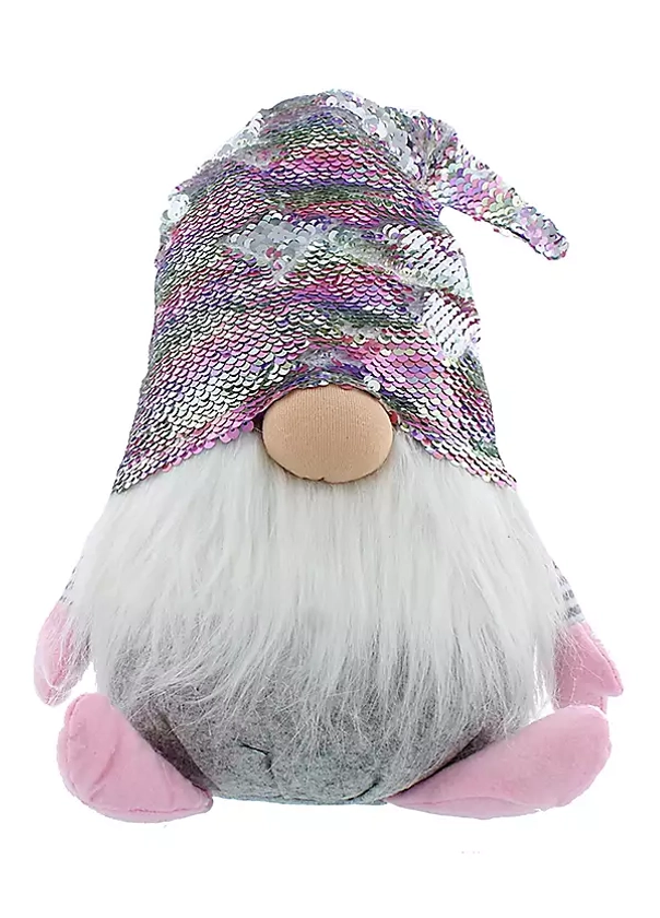 Plush Pink & Silver Standing Gonk with Sequin Hat