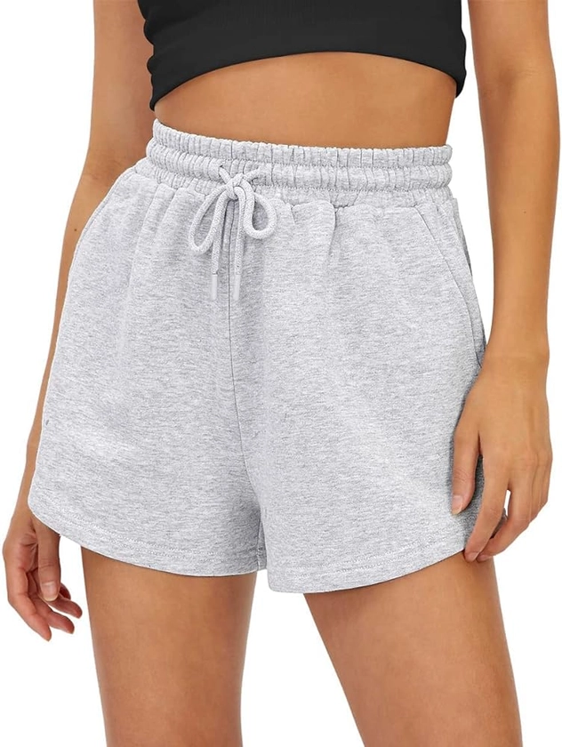 Trendy Queen Womens Sweat Shorts Casual Summer Comfy Lounge Athletic Shorts Elastic Cotton Running Shorts