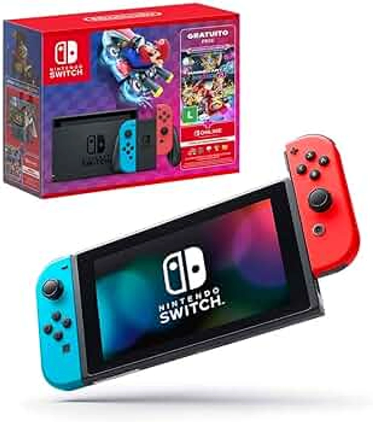 Nintendo, Videogame, Nintendo Switch Console Joy-Con, Mario Kart 8 Digital + 3 Meses Assinatura Nintendo Switch Online | Amazon.com.br