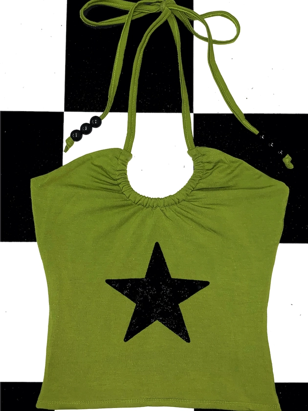 SWEET LORD O'MIGHTY! STAR GIRL HALTER IN OLIVE
