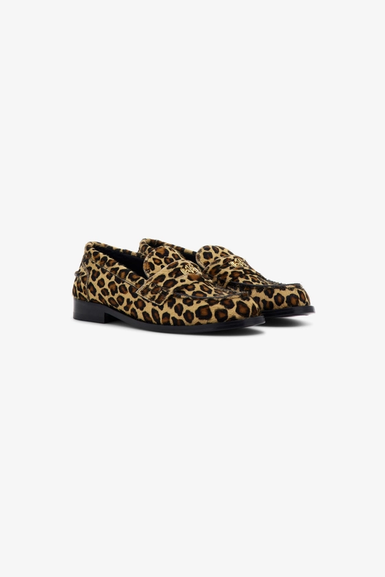 Jaguar Print Mocassins | Marron | Femme | Roberto Cavalli FR