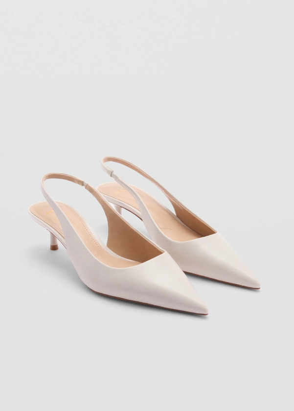 Chaussures à talons avec bride arrière - Femme | MANGO France métropolitaine