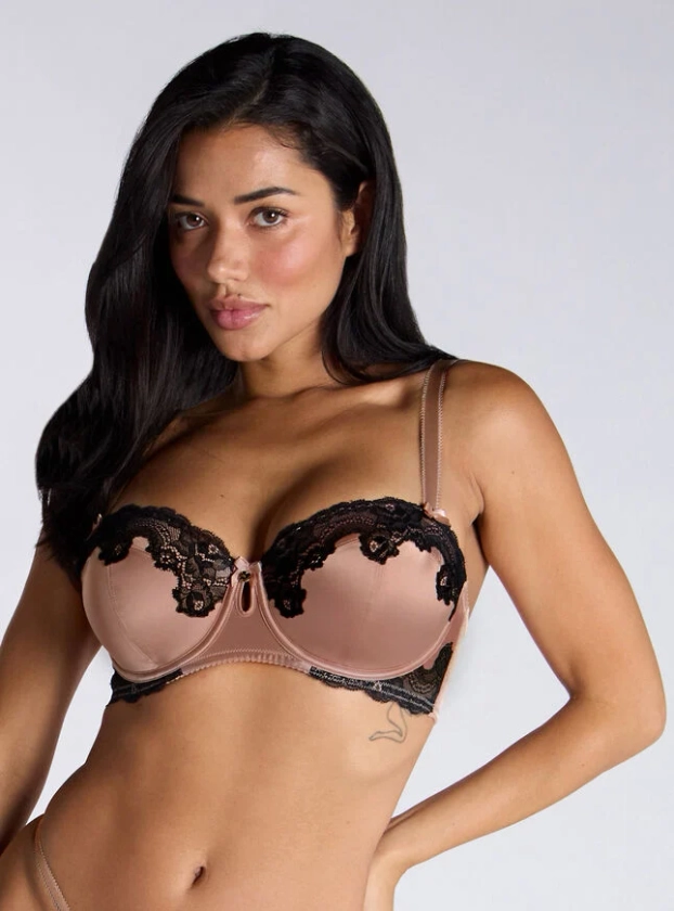 Etta Satin Balconette Bra | Boux Avenue