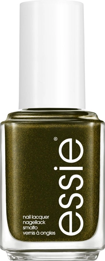 essie - fall 2021 limited edition - 808 high voltage vinyl - groen - glitter nagellak - 13,5ml