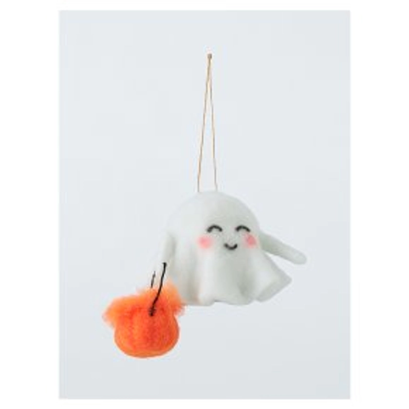 John Lewis LED Hanging Ghost Felt Decoration