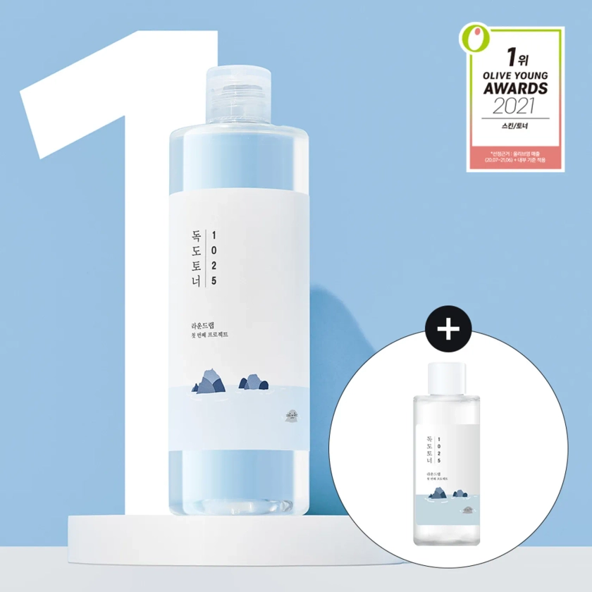 ROUND LAB 1025 Dokdo Toner Jumbo Size 500ml (Free Gift: Toner 100ml) | OLIVE YOUNG Global