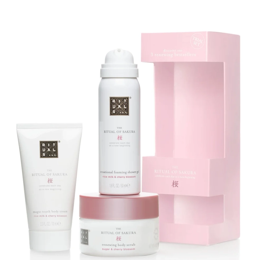 Rituals The Ritual of Sakura Floral Cherry Blossom & Rice Milk Mini Bath and Body Set | LOOKFANTASTIC