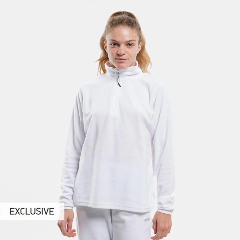 Nuff Fleece 1/4 Half Zip Γυναικεία Μπλούζα Φούτερ Άσπρο NU62220181-02