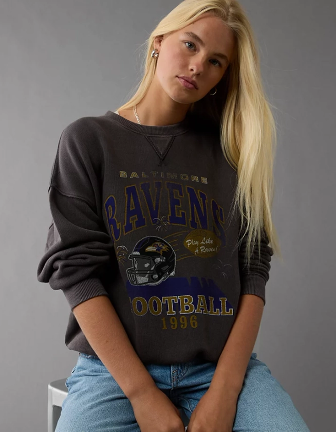 AE NFL Baltimore Ravens Crew Neck Sweatshirt