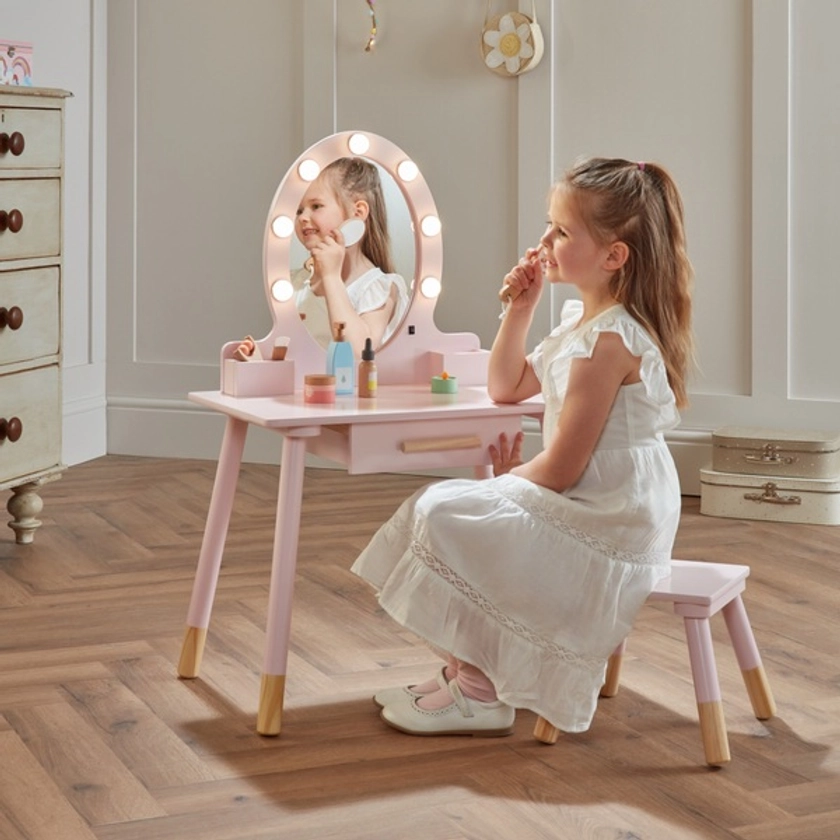 Dimples Light Up Wooden Vanity Table | Smyths Toys UK