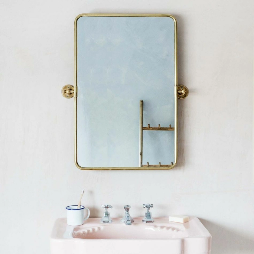 Otto Antique Gold Rectangular Tilting Mirror | Graham & Green