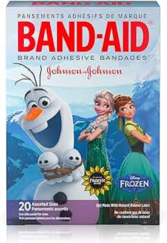 Band-Aid Adhesive Bandages, Disneys Frozen, Assorted Sizes, 20 Count - Packaging may vary