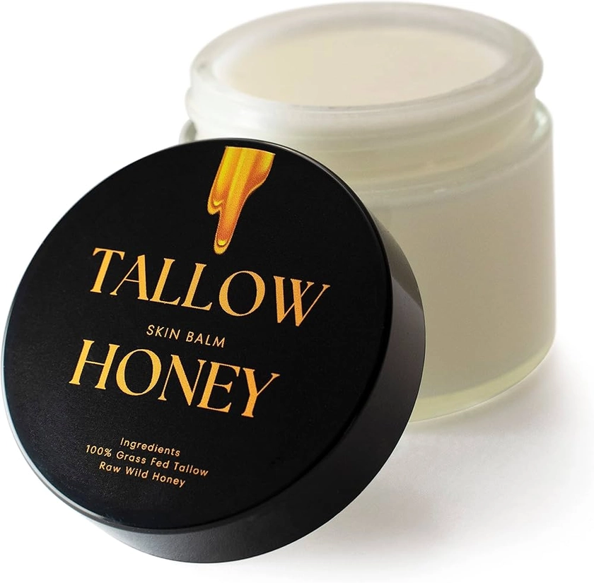 Amazon.com : Handmade Tallow Honey Moisturizer | 100% Grass-Fed Tallow + Raw Wild Honey | Whole Body & Face Moisturizer | Whipped & Unscented Balm - 2 oz. : Beauty & Personal Care