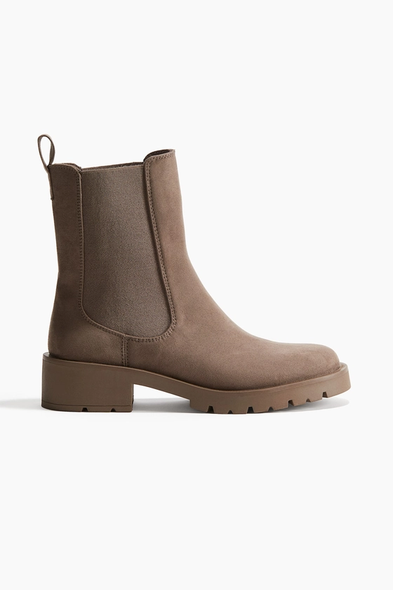 Chelsea boots - Low heel - Dark greige - Ladies | H&M GB