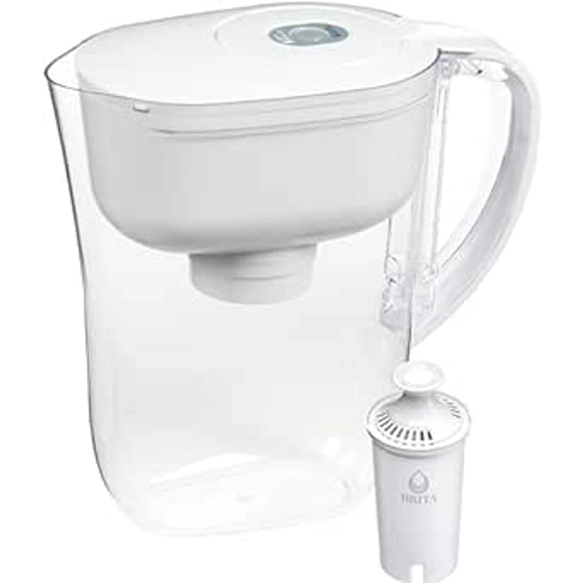 Amazon.com: Brita Metro Water Filter Pitcher with SmartLight Filter Change Indicator, BPA-Free, Replaces 1,800 Plastic Water Bottles a Year, Lasts Two Months, Includes 1 Filter, Small - 6-Cup Capacity, White: Home & Kitchen